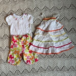 Vintage 2009 Gymboree 3 Piece Set 12-18 Month Summer Collection Butterflies Lace